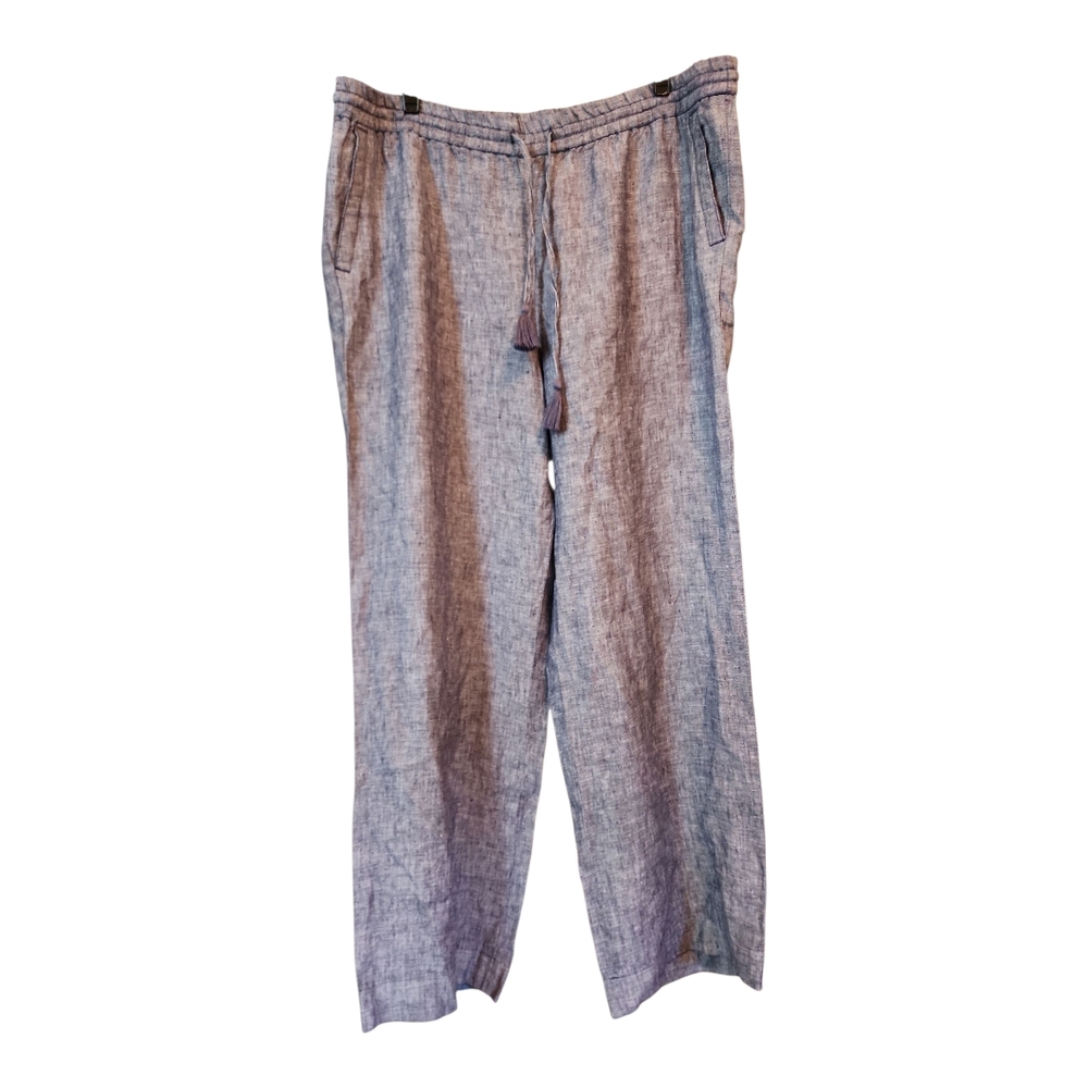 NWOT Talbots Linen Gray Relaxed Fit Pants